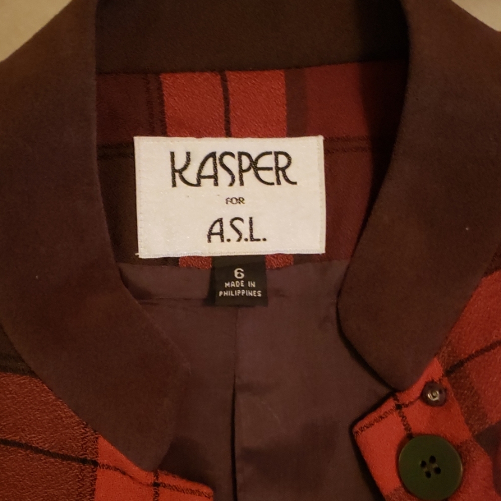 KASPER for A.S.L Fall Suiting Size 6 - Picture 5 of 7